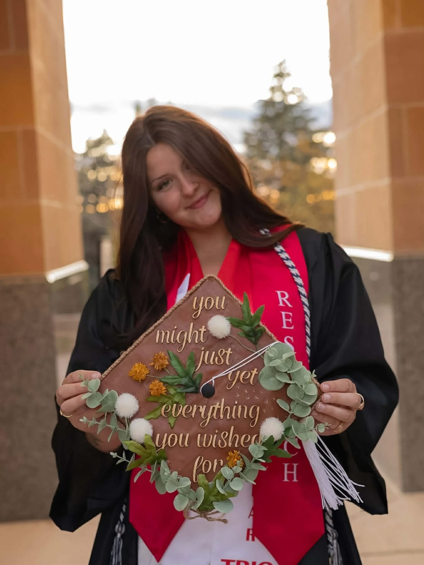 Cassidy in her cap and gown at graduation